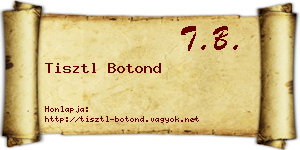 Tisztl Botond névjegykártya